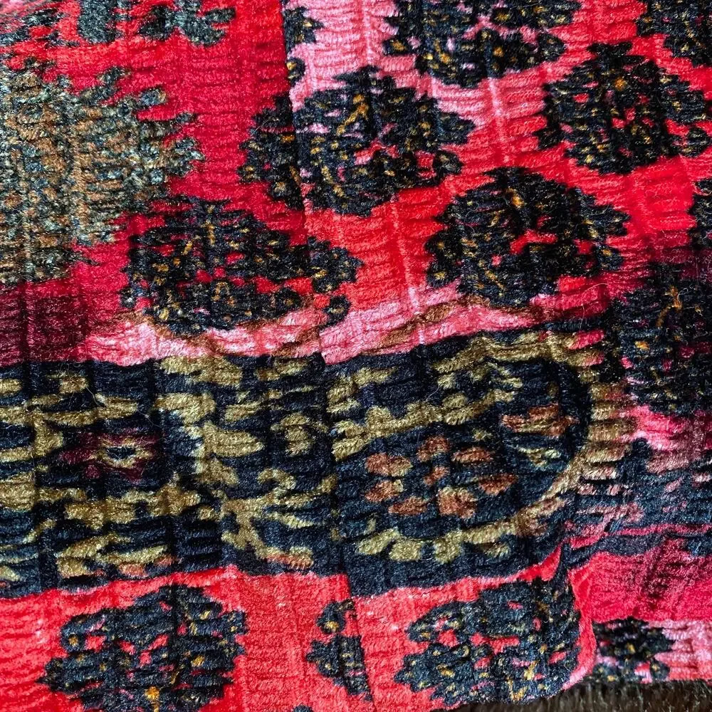 Forwear NY S‎ Deep Red/Magenta/Pink/Black Patterned Velour Short Waist Jacket